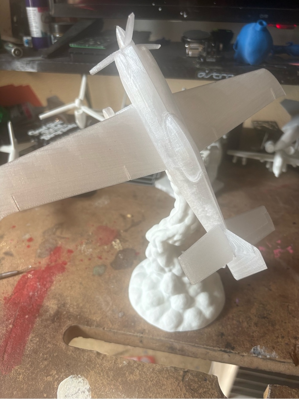 White Decorative Airplane Sculpture - Brand